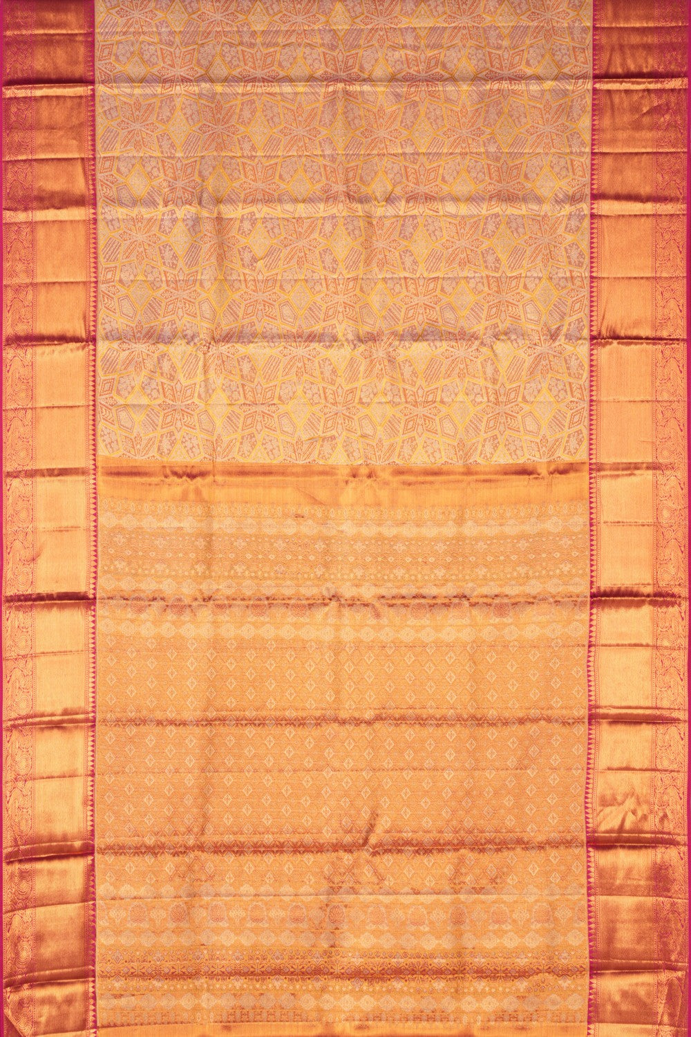 Image of Kanchipattu Brocade Gold Saree
